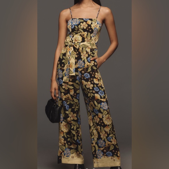 FARM Rio Pants - The Farm Rio x Anthropologie Square-Neck Floral Jumpsuit